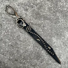 ホーウィンクロムエクセル　キーホルダー　キーリング　スタッズ　日本製　ブラック　全長約20cm 新品　未使用　送料無料
