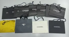 CHANEL シャネル ショッパー 紙袋 12枚セット　黒多数　ゴールド・カメリア・限定デザインあり　まとめ売り