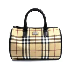 BURBERRY バーバリー チェック  ハンドバッグ ベージュ ミニボストン レディース 中古