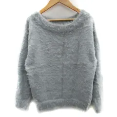 ワールドワイドリパブリック WORLD WIDE REPUBLIC シャギーニット セーター 長袖 ラウンドネック 2 アイスブルー /SM6 ■MO