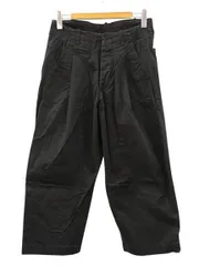 ハバーサック HAVERSACK セルビッチ ツイルプリーテッド ワイドパンツ 462122 タック M 黒 ブラック ボトムスのサムネイル