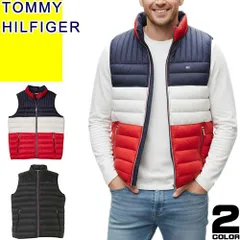 トミーヒルフィガー TOMMY HILFIGER ダウンベスト ライトダウン 中綿 アウター メンズ 軽量 防寒 ゴルフ 大きいサイズ ブランド トリコロール PUFFER VEST 159AN478