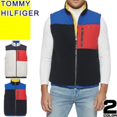 トミーヒルフィガー TOMMY HILFIGER ボア ベスト ジレ アウター メンズ おしゃれ 防寒 暖かい アウトドア ゴルフ 大きいサイズ モコモコ ブランド 白 ネイビー ホワイト クリーム
