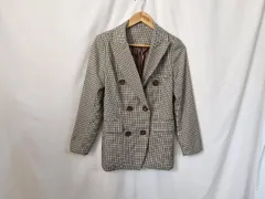 チェック ダブルボタン ジャケット