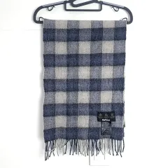 バブアー カシミア ウール マフラー 洗練され高級感のある バブアー ネイビー CHECK 出品