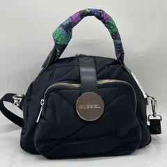BN6883●DIESELディーゼル　ハンドバッグ ショルダーバッグ　2way スカーフ付き ブラック