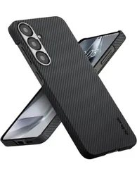 ★「PITAKA」Galaxy S25 ケース MagSafe対応 アラミド繊維製 高級なカーボン風 超薄 超軽量 耐衝撃 ミニマリスト シンプル デザイン ワイヤレス充電 対応 カバー 黒/グレーツイル柄