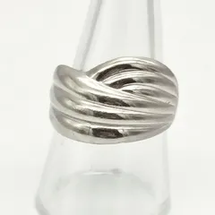 【美品】ウェーブデザインリング　SILVER　シルバー925　18号