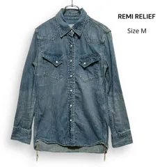 A2564/ REMI RELIEF レミレリーフ ウエスタン 長袖 デニムシャツ サイズM