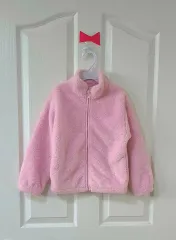 トップテンキッズ デイリー ピンク フリース ジップアップ (120/5-6歳用)