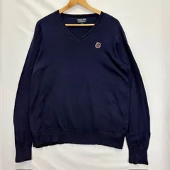 90年代 POLO JEANS COMPANY RALPH LAUREN ワンポイント パッチ Vネックセーター サイズⅬ 07112409 01 FADE