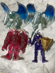 遊戯王モンスターズ　ブルーアイズホワイトドラゴン　デーモンの召喚　カオスソルジャー　青眼の白竜　フィギュア　レトロ