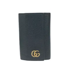 GUCCI グッチ 6連キーケース/ＧＧマーモント  レザー    ブラック ユニセックス / 241016001830