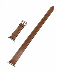 エルメス 時計用 Apple Watch ベルト 純正ベルト アップルウォッチ用 レザー ブラウン ドゥブルトゥール 替えベルト ヴォースイフト レディース 腕時計ベルト HERMES  