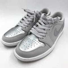 【中古】NIKE AIR JORDAN 1 RETORO LOW OG NEUTRAL GREY/METALLIC SILVER-WHITE 26.5㎝ CZ0790-002[24]