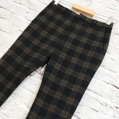 【日本製】IENA ストレッチ クロップドパンツ チェック柄