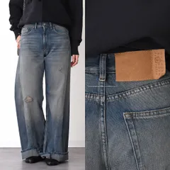 MM6 MAISON MARGIELA エムエムシックス メゾン マルジェラ デニム ジーンズ ボトムス ダメージ ワイドジーンズ S52LA0238 M30017 レディース グレーブルー ウォッシュ加工 オールシーズンのサムネイル