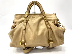 miumiu vitello lux レザー 2way ショルダーバッグ