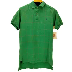 ポロバイラルフローレン Polo by RALPH LAUREN 90S USA製 ポニー刺繍 グラフチェック S/S ポロシャツ メンズ import：M 