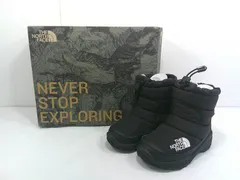 s25g-A775k【中古】THE NORTH FACE ノースフェイス　K Nuptse Bootie 5 ヌプシ ブーティー　ウィンターブーツ　キッズ　NFJ51981　17.0cm　ブラック