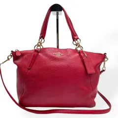 美品　COACH　コーチ　2way ショルダーバッグ　ハンドバッグ　レッド