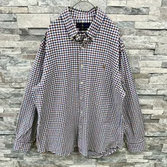 RALPH LAUREN ラルフローレン ポニーロゴ刺繍長袖ボタンダウンギンガムチェックシャツ slim fit STRETCH OXFORD ホワイト ブルー パープル XL