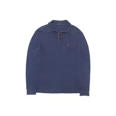 ポロ ラルフローレン ネイビー クォータージップ ハーフジップアップ 長袖 Tシャツ