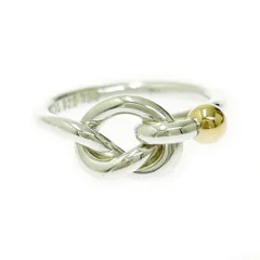【中古】TIFFANY&Co. ティファニー シルバー ゴールド ラブノット リング 3.1g 925/750刻印 501587 リング・指輪