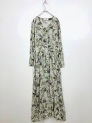 美品 URBAN RESEARCH Sonny Label アーバンリサーチサニーレーベル 定価9790円 ヴィンテージトロピカルプリント ワンピース sizeF/グリーン ■◆レディース
