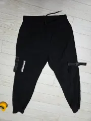 ブラック カーゴ ジョガー パンツ