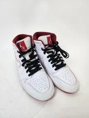 ナイキ エア ジョーダン 1 ミッド ホワイト/レッド
