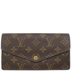 ルイヴィトン LOUIS VUITTON 長財布 ポルトフォイユ サラ モノグラムキャンバス モノグラム ゴールド金具 茶  M60531 MI1188 【箱】【中古】