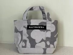 マリメッコ トートバッグ marimekko レディース ピエニ ウニッコ 花柄 コットン　ブラック グレー