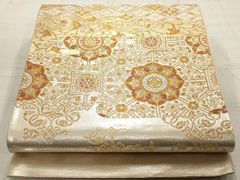 平和屋着物○伝統工芸士 七代目 吉澤与市 紬 絞り 間道 正絹 逸品