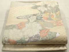 平和屋着物○伝統工芸士 七代目 吉澤与市 紬 絞り 間道 正絹 逸品