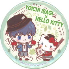 【中古】バッジ・ビンズ 潔世一＆ハローキティ(ミニキャラ) 「ブルーロック×サンリオキャラクターズ トレーディング缶バッジ キャンプテーマ」