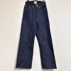 Plage別注 21AW フランス製 AVN SP WIDE デニム ワイドストレートデニムパンツ ボタンフライ メンズライク 24インチ ネイビーのサムネイル