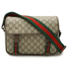 GUCCI グッチ GGスプリーム シェリーライン メッセンジャーバッグ ショルダーバッグ 斜め掛け PVC ベージュ モカブラウン グリーン レッド 760123