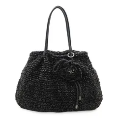 ANTEPRIMA アンテプリマ ワイヤーバッグ ハンドバッグ トートバッグ フラワーモチーフ バラ 薔薇 ラフィア ラインストーン ビジュー ブラック 黒 ANTEPRIMA アンテプリマ ワイヤーバッグ ハンドバッグ トートバッグ