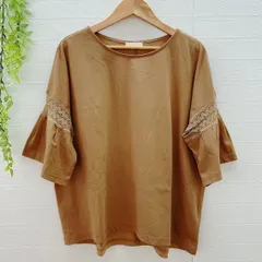 【アースミュージックアンドエコロジー】 7分袖トップス レース袖 (F) フレア