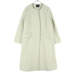 KBF ケービーエフ 長袖 ウール ノーカラーコート F ベージュ アーバンリサーチ レディース 古着