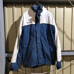 950 Columbia ナイロンジャケット ブルー M コロンビア アウトドア スポーツ ワンポイント 刺繍ロゴ 古着卸 アメリカ仕入