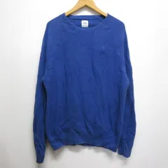 ザラ ZARA 長袖 クルーネック ニット セーター M 青 ブルー