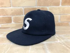 【中古】 Supreme シュプリーム 15AW Wool S Logo 6-Panel Cap ネイビー  111441940