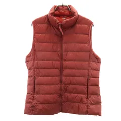 UNIQLO ユニクロ ウルトラライト ダウンベスト XL レンガ系 収納袋付き レディース 古着
