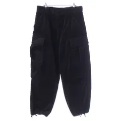 プラダ コットン コーデュロイ ロゴ ポケット付き カーゴパンツ SPH286 ブラック M【中古】のサムネイル