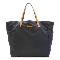 GUCCI グッチ GGナイロン トートバッグ ハンドバッグ ナイロン レザー ブラック 黒 ブラウン 茶 282439