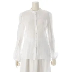 m*マ様 美品Chloeクロエ✳︎フリル　レース　ピンタックブラウス　リネンコッ m*マ様 美品Chloeクロエ✳︎フリル レース ピンタックブラウス