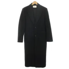 ジーヴィージーヴィー G.V.G.V SINGLE BREASTED LONG COAT チェスターコート ウール ロング 34 黒 ブラック GV2331006 /HN