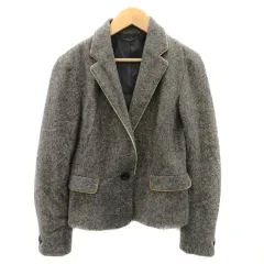 エフデ ef-de テーラードジャケット ミドル丈 総裏地 シングルボタン ウール 9 黒 ブラック /YK38